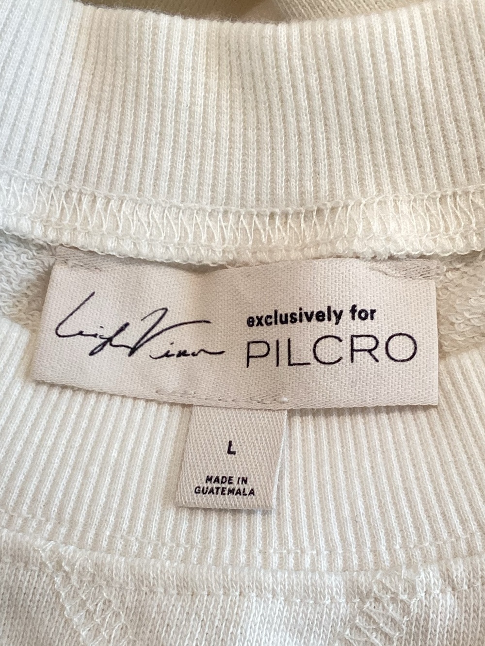 Anthropologie Long Sleeve Sweatshirt Niki Bubble New Large Ivory Floral - Picture 12 of 13